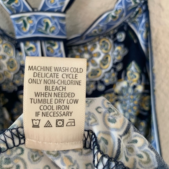 Max Studio Blue Patterned Maxi Dress. Size S. EUC. - Picture 7 of 8